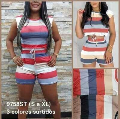 Milano Fashion Striped Two Piece