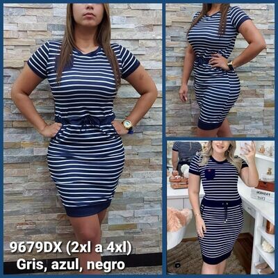 Milano Fashion Plus Size Striped Dress