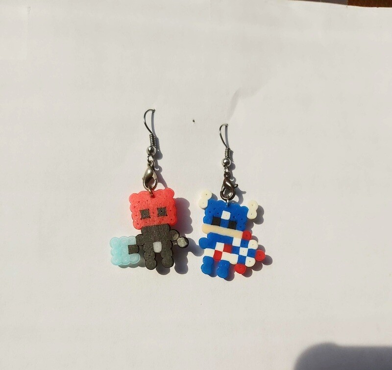 Character Mini Perler Bead Earrings