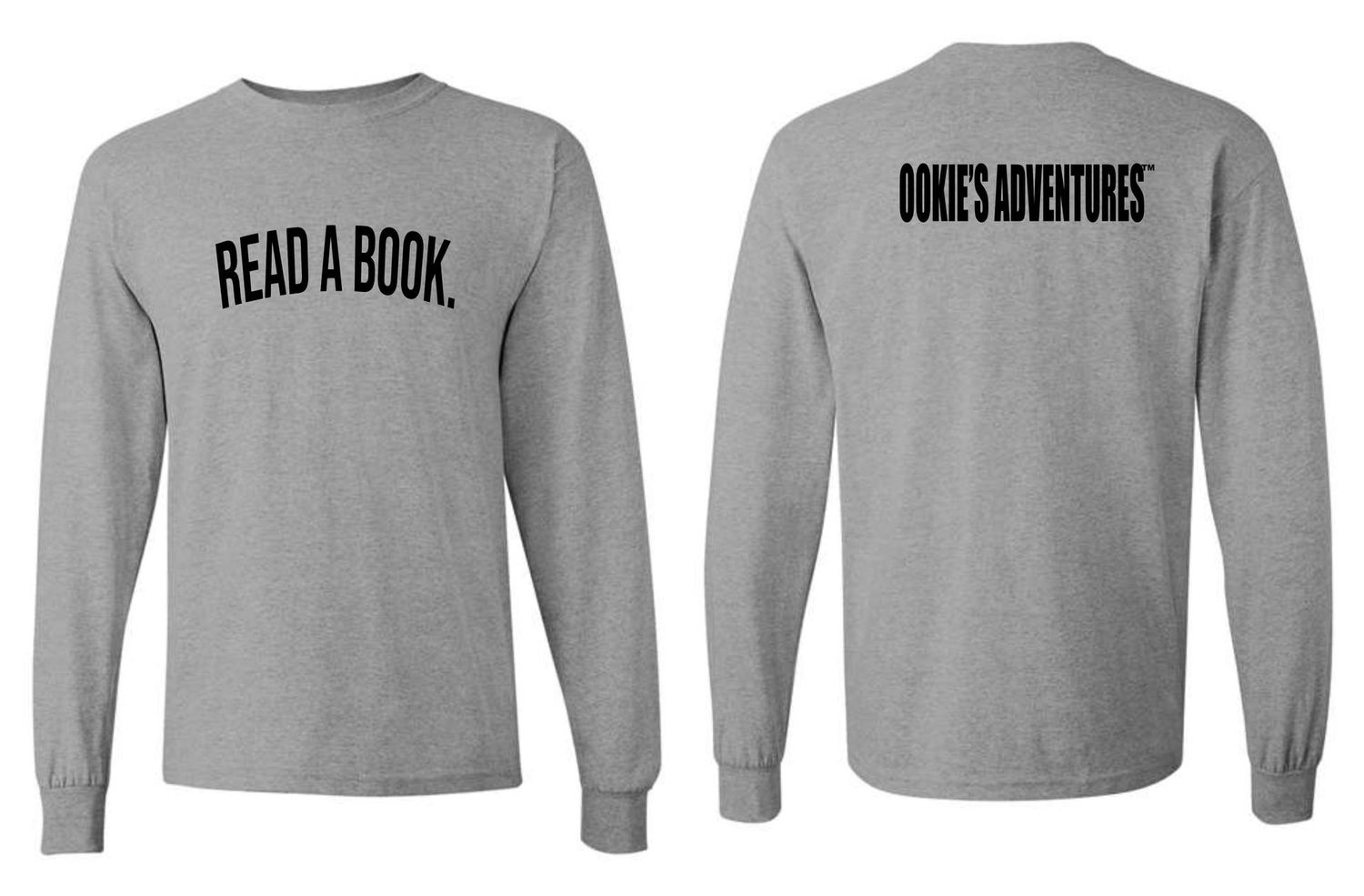 Ookie's Adventures Read A Book Long sleeved T-Shirt