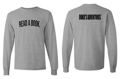 Ookie's Adventures Read A Book Long sleeved T-Shirt