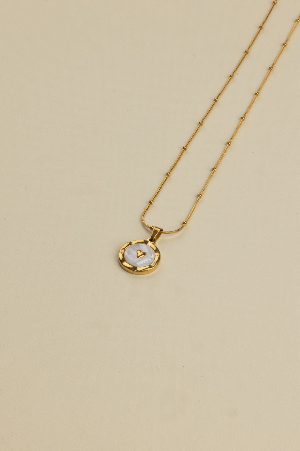 Heart marble necklace