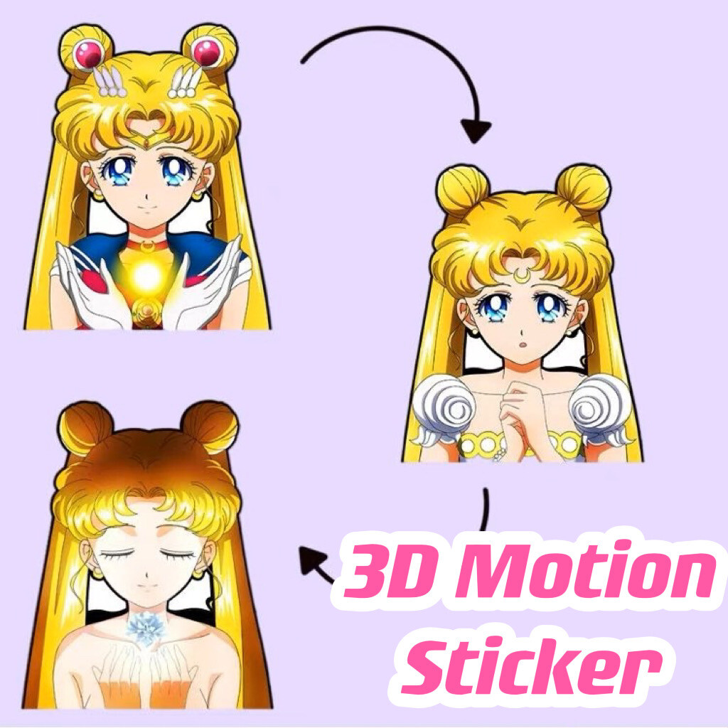 3D Motion Sticker Moving picture Sailor Moon