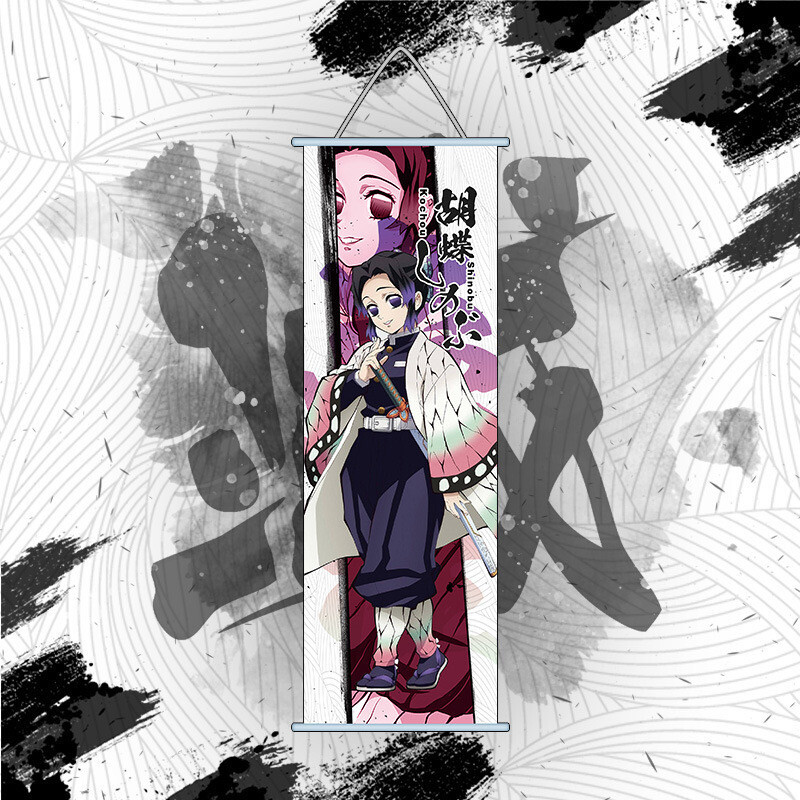 Wall Scroll Demon Slayer Kochou Shinobu Poster Anime banner