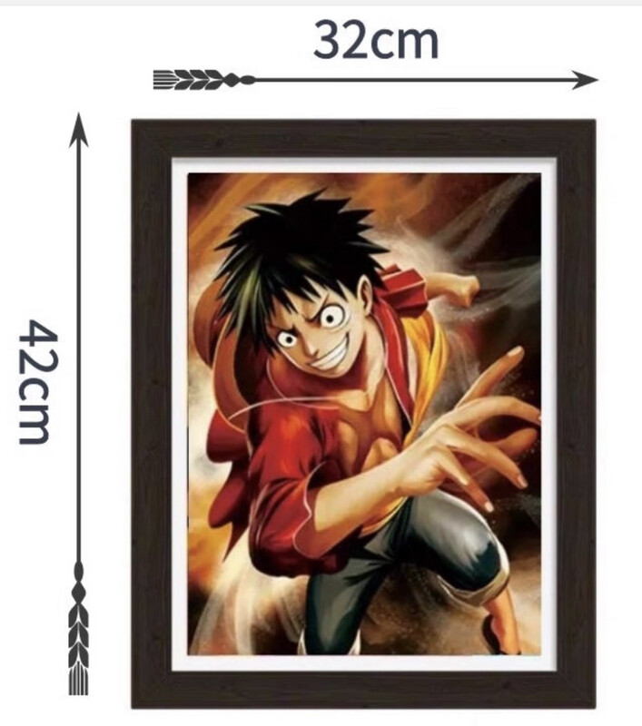 3D Motion Sticker One Piece Zoro Luffy Sanji Poster