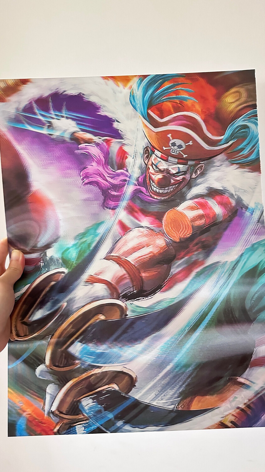 3D Motion Sticker One Piece Mihawk Poster