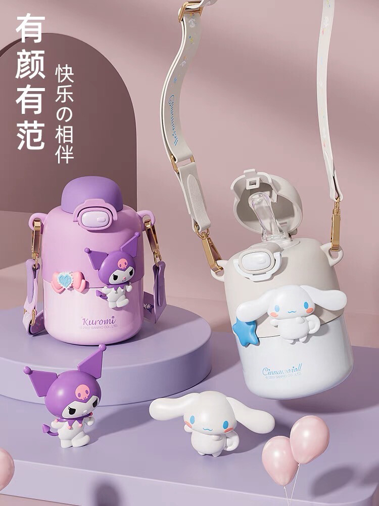 Sanrio Water Bottle Vacuum Cup 430ml Kuromi Cinnamoroll Melody