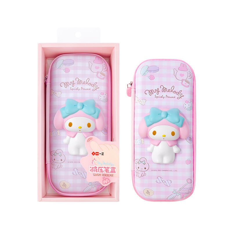 Sanrio Fidget Squishy Pencil Case Kuromi Cinnamoroll Melody HelloKitty