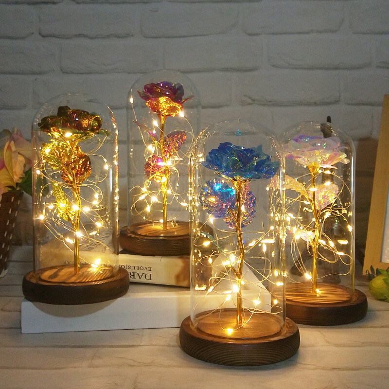 Rose Lamp Night Light Valentines Mothers day Gift Flower