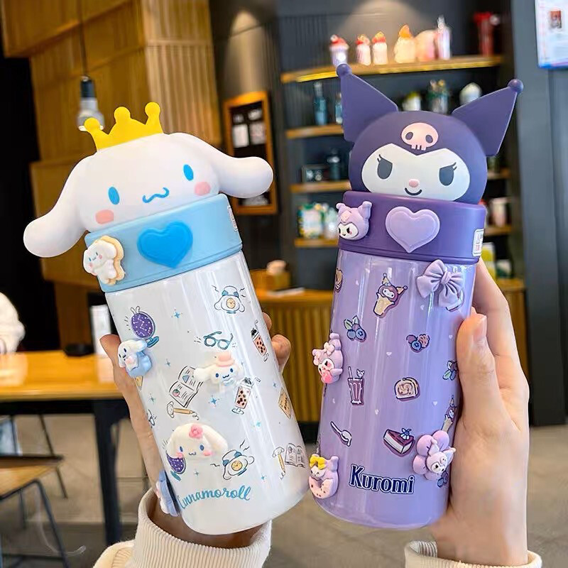 Sanrio Vacuum Cup Water bottle 350ML Kuromi Cinnamoroll Melody