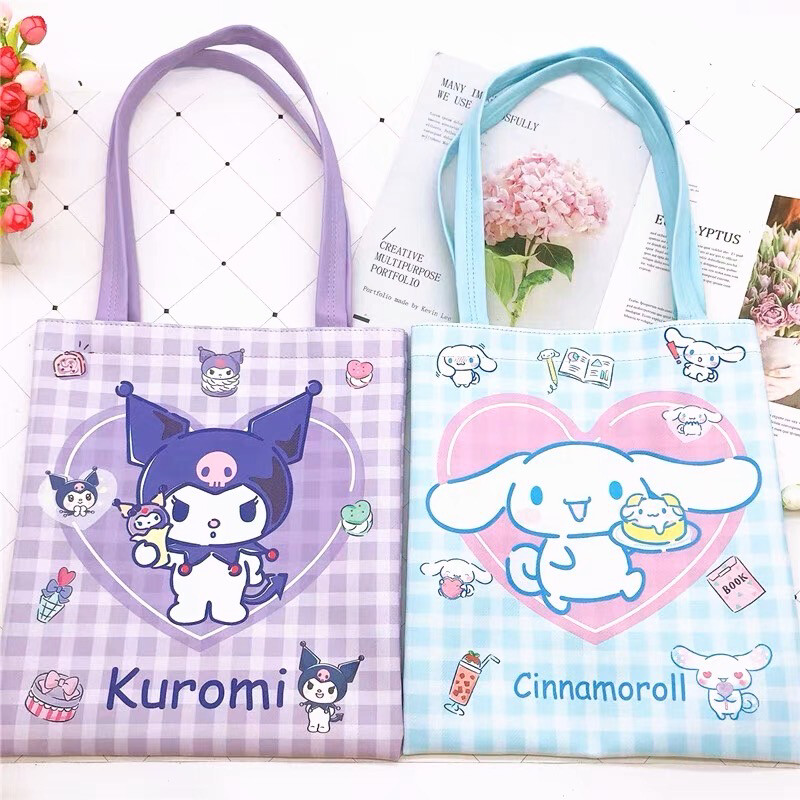 SanrioTote Bag PU leather bag Kuromi Cinnamoroll Melody HelloKitty