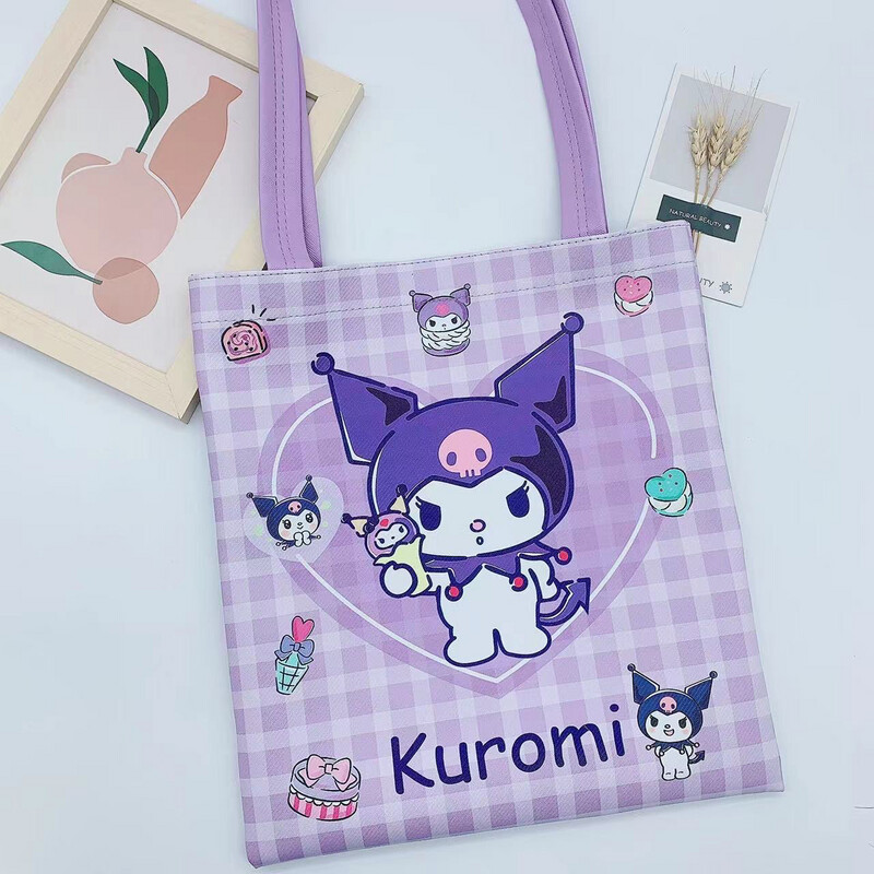 SanrioTote Bag PU leather bag Kuromi Cinnamoroll Melody HelloKitty