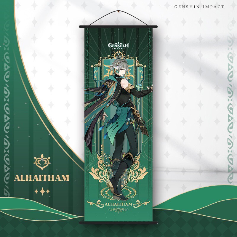 Genshin Impact Alhaitham Banner Wall Scroll Poster