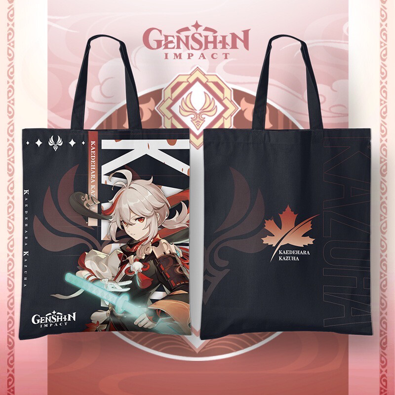 Genshin Impact Tote Cloth Bag Kazuha Xiao Klee Raiden Shogun Keqing Venti Yae Miko Zhongli Hutao handbag Nilou Shenhe Nahida Tighnari