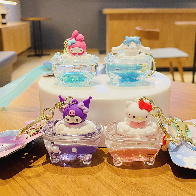 Sanrio Bubble Bath Keyring Cute Gift Kuromi Cinnamoroll Melody HelloKitty