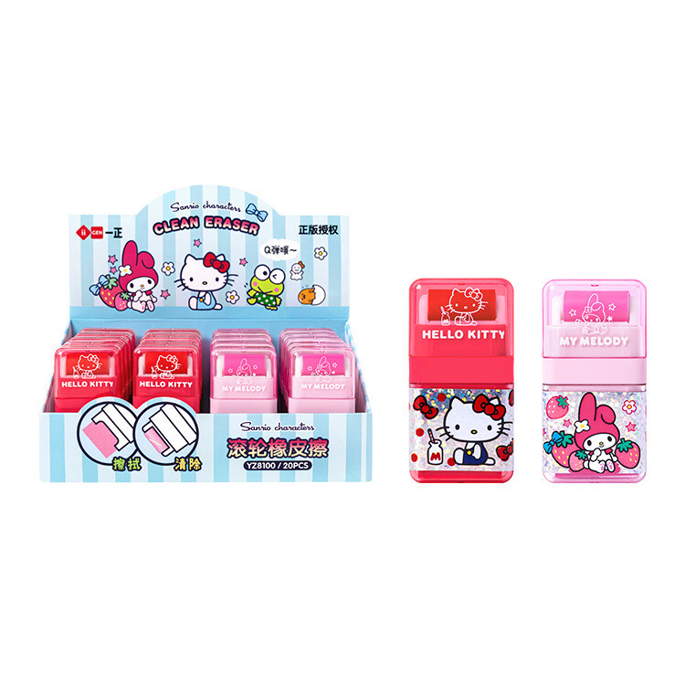 Sanrio Roller Eraser HelloKitty Melody Cinnamoroll Kid Stationary