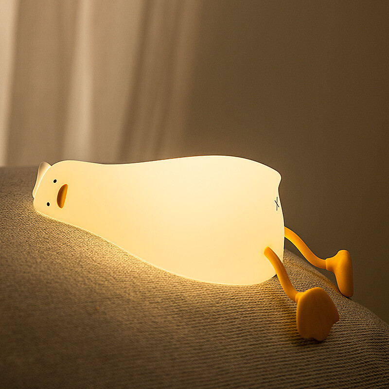 Lying Lazy Duck Silicone Night Light