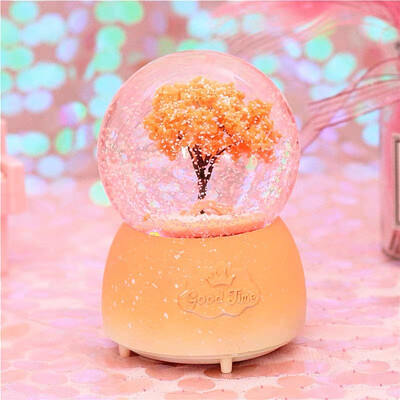 Snow Globe Music light up ball Sakura Tree