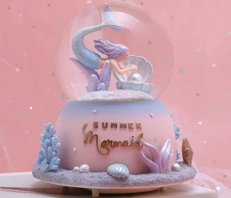 Snow Globe Mermaid light glow Ball