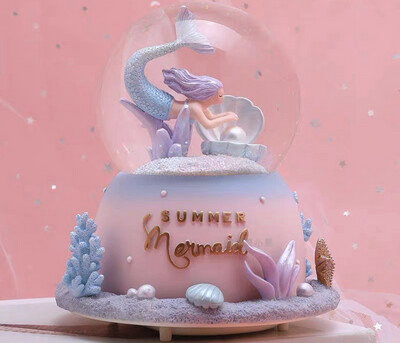 Snow Globe Mermaid light glow Ball