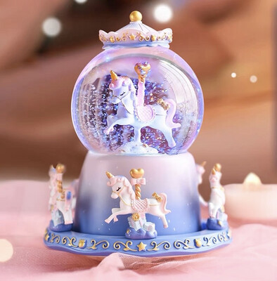 Snow Globe Carousel music light up ball