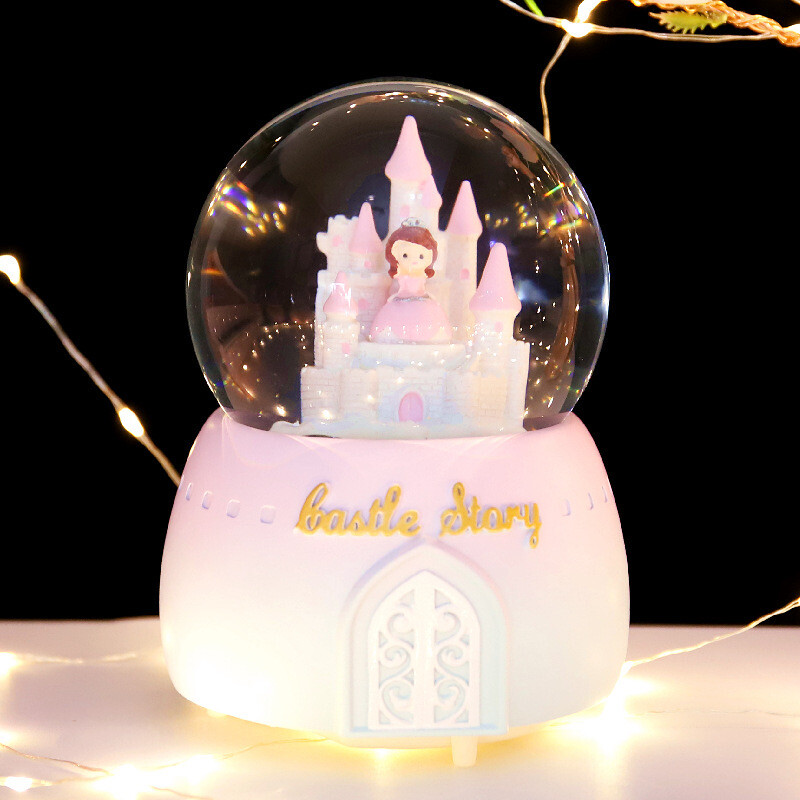 Snow Globe Princess Castle music light up ball