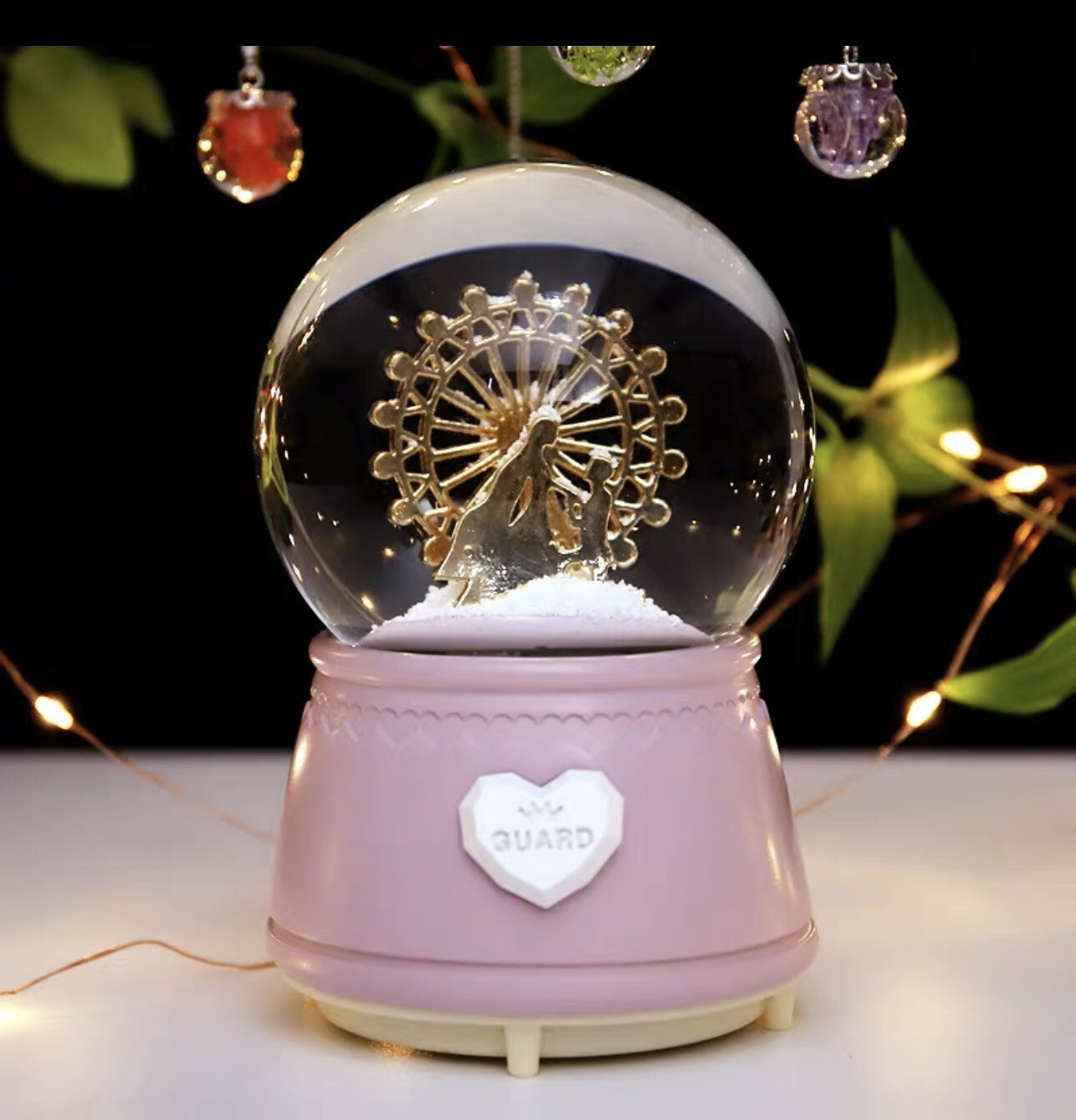 Snow Globe Ferris Wheel lovers music light up