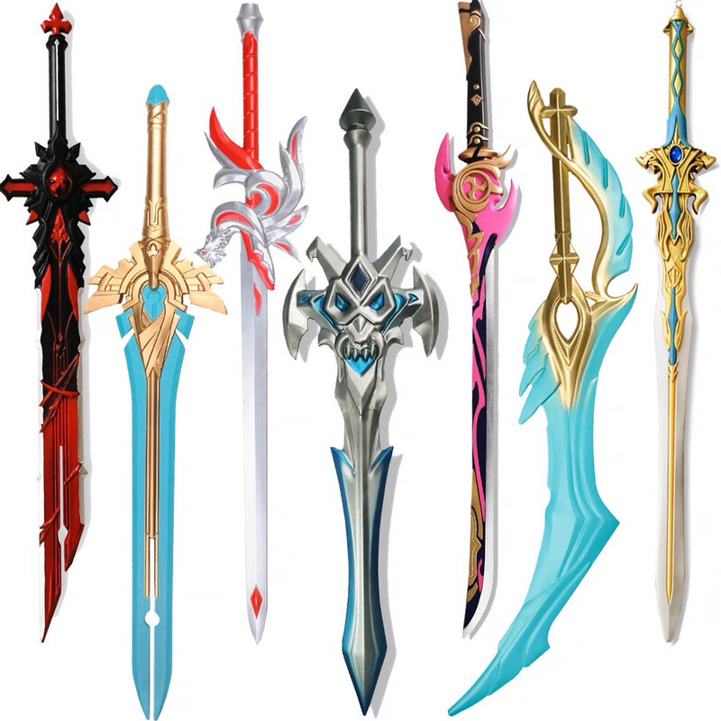 Genshin Impact Weapon Sword Cosplay Katana Wood Cosplay Prop Anime Expo