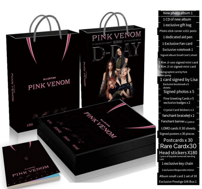 BLACKPINK Gift Box Portrait photo Gift Bag Signed Card Badge ita bag