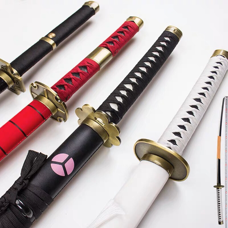 One Piece Zoro Katana Sword Cosplay Nidai Sandai Kitetsu Enma Shusui Law