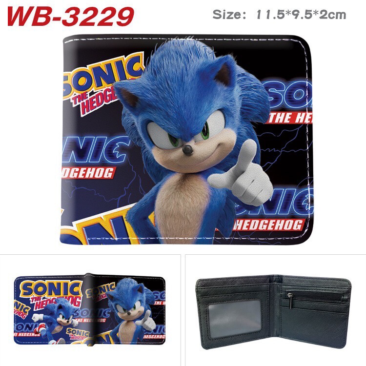 Sonic Wallet Cartoon Coin Purse Gift Anime Boy Kid