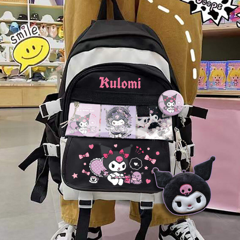 Sanrio School Bag Backpack Kuromi Cinnamoroll Melody Pompom
