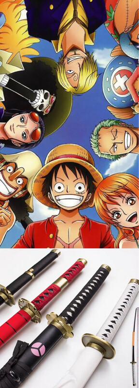 One Piece Zoro Katana Sword Cosplay Nidai Sandai Kitetsu Enma Shusui Law wood