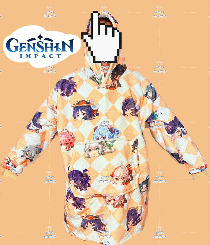 Genshin Impact Oversize Hoodie Pajamas Homewear Sleepwear Warm Cozy
