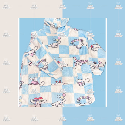 Sanrio Cinnamoroll Oversize Hoodie Pajamas Warm Sleepwear Cozy Homewear Cute