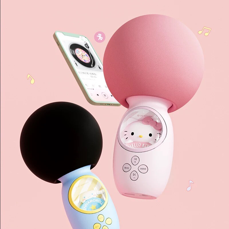 Sanrio Kid Microphone Bluetooth Karaoke Cute Gift Kuromi Cinnamoroll HelloKitty