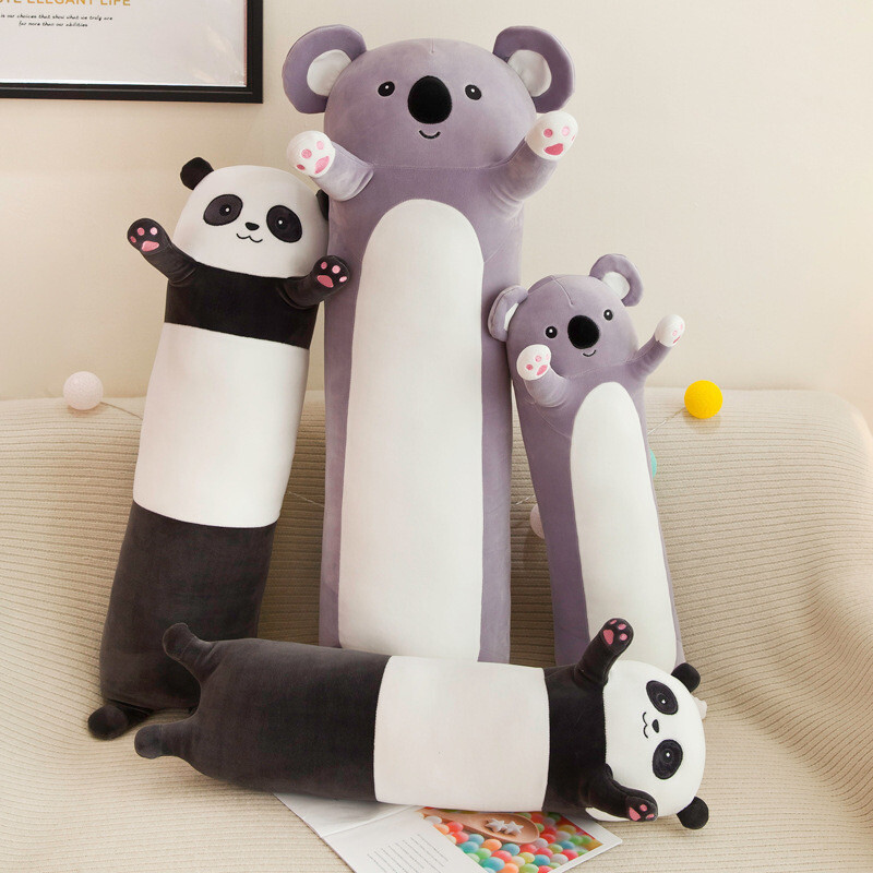 Panda Koala Plush Long Pillow Cushion Soft Stuffed Toy