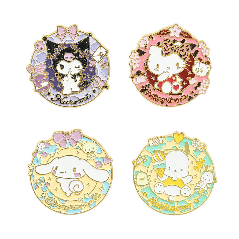Sanrio Badge Brooch Pin Cute Kuromi HelloKitty Cinnamoroll Itabag