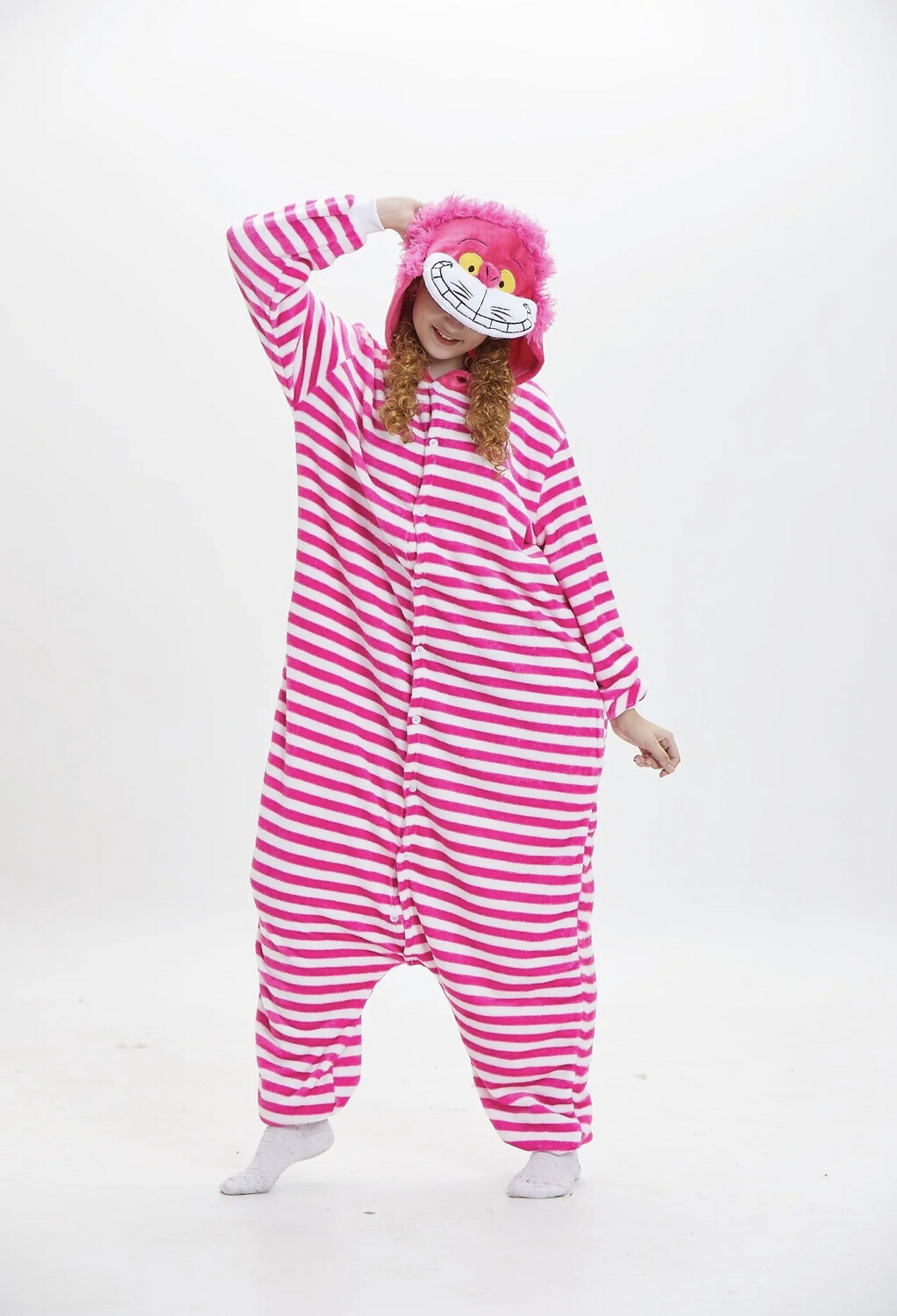 Cheshire Cat Animal Onesies Costume Party Cute Cozy Comfortable Homewear Pajamas Kid Adult Size Available