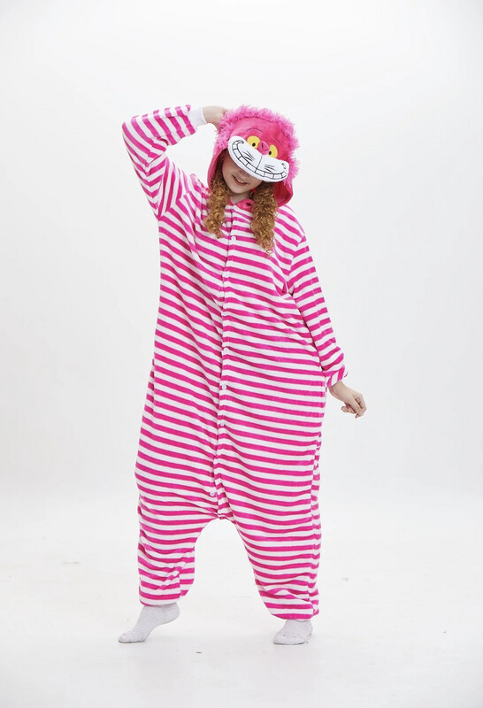 Cheshire Cat Animal Onesies Costume Party Cute Cozy Comfortable Homewear Pajamas Kid Adult Size Available