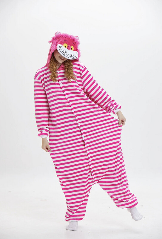 Cheshire Cat Animal Onesies Costume Party Cute Cozy Comfortable Homewear Pajamas Kid Adult Size Available