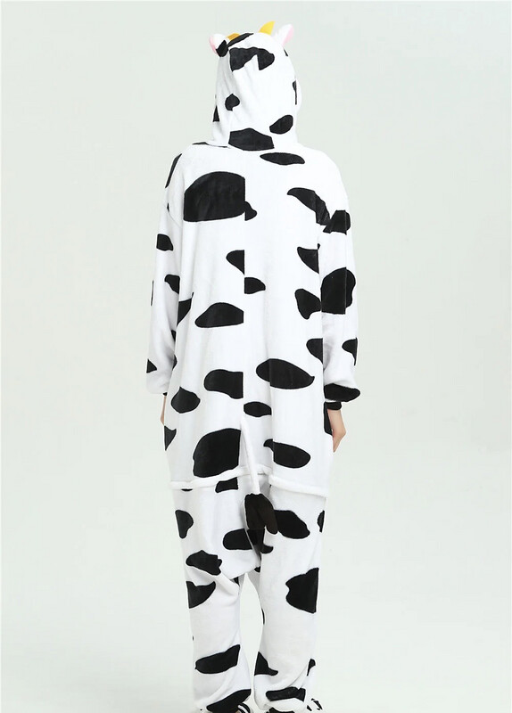Animal Onesies Cow Costume Party Cute Cozy Comfortable Homewear Pajamas Kid Adult Size Available