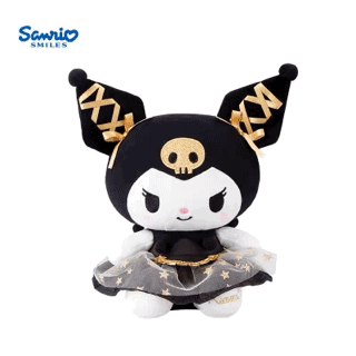 Sanrio Black Gold series Plush Kuromi cinnamoroll Melody HelloKitty Stuffed Toy