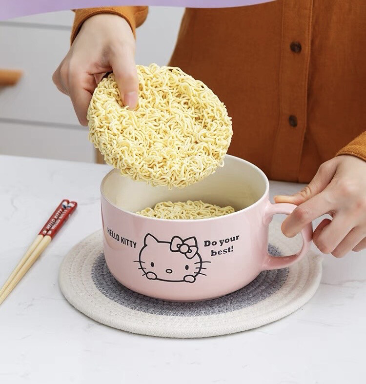 Sanrio Ceramic Bowl Instant Noodles Microwavable Cinnamoroll Melody