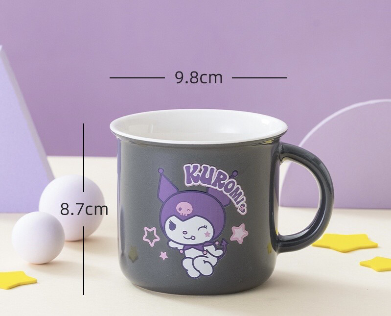 Sanrio Mug Coffee Cup Ceramic Cute Gift Kuromi Pompompurin Melody HelloKitty Cinnamoroll