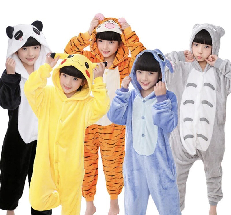 Onesies Cute Kid Adult Size Available Cartoon pajamas Plush fluffy homewear