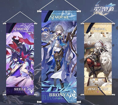 Honkai Star Rail Wall Scroll Banner Home Decor Kafka SilverWolf imbibitor Blade