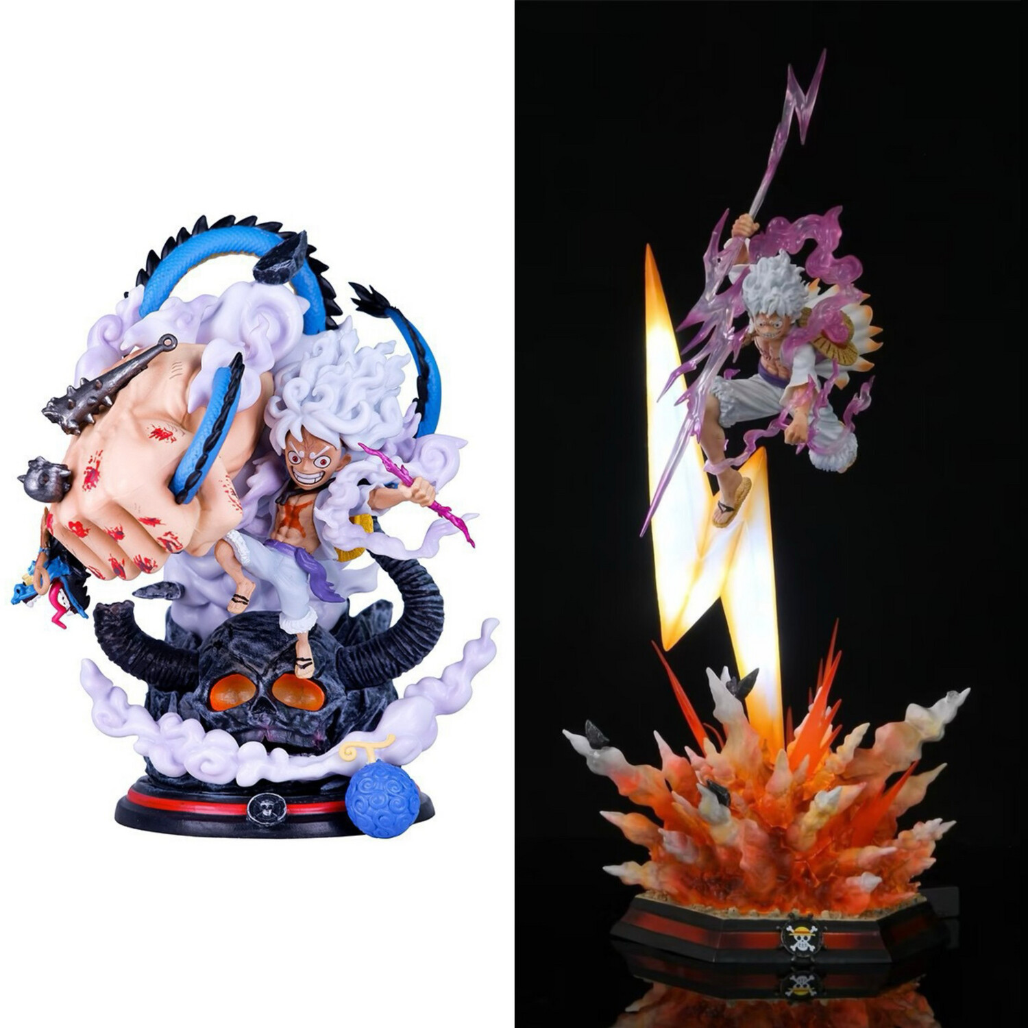 Luffy OnePiece Gear5 Figurine 2 Design Light up