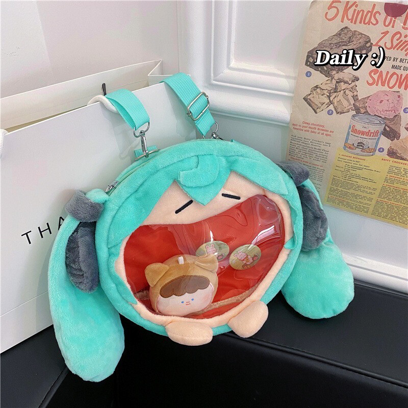 Miku Bag Its Bag small And Big Original version Badge Decoration sidebag