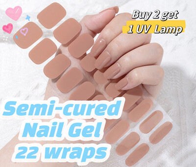 Semi Cured Gel Nail Wraps DIY Nail Sticker Kit